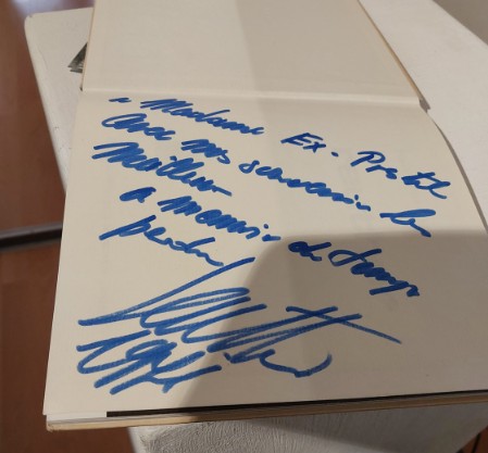 Widmung und Unterschrift Wolf Reuther