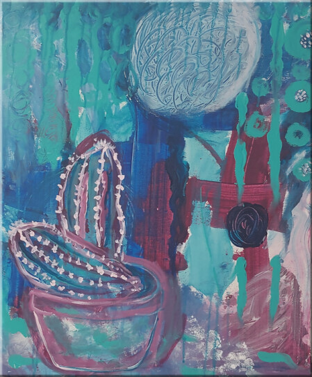 Kaktus im Mondschein