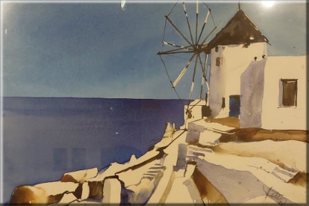 Windmühle auf Santorin