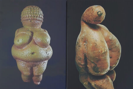 Venus von Willendorf und Süßkartoffel